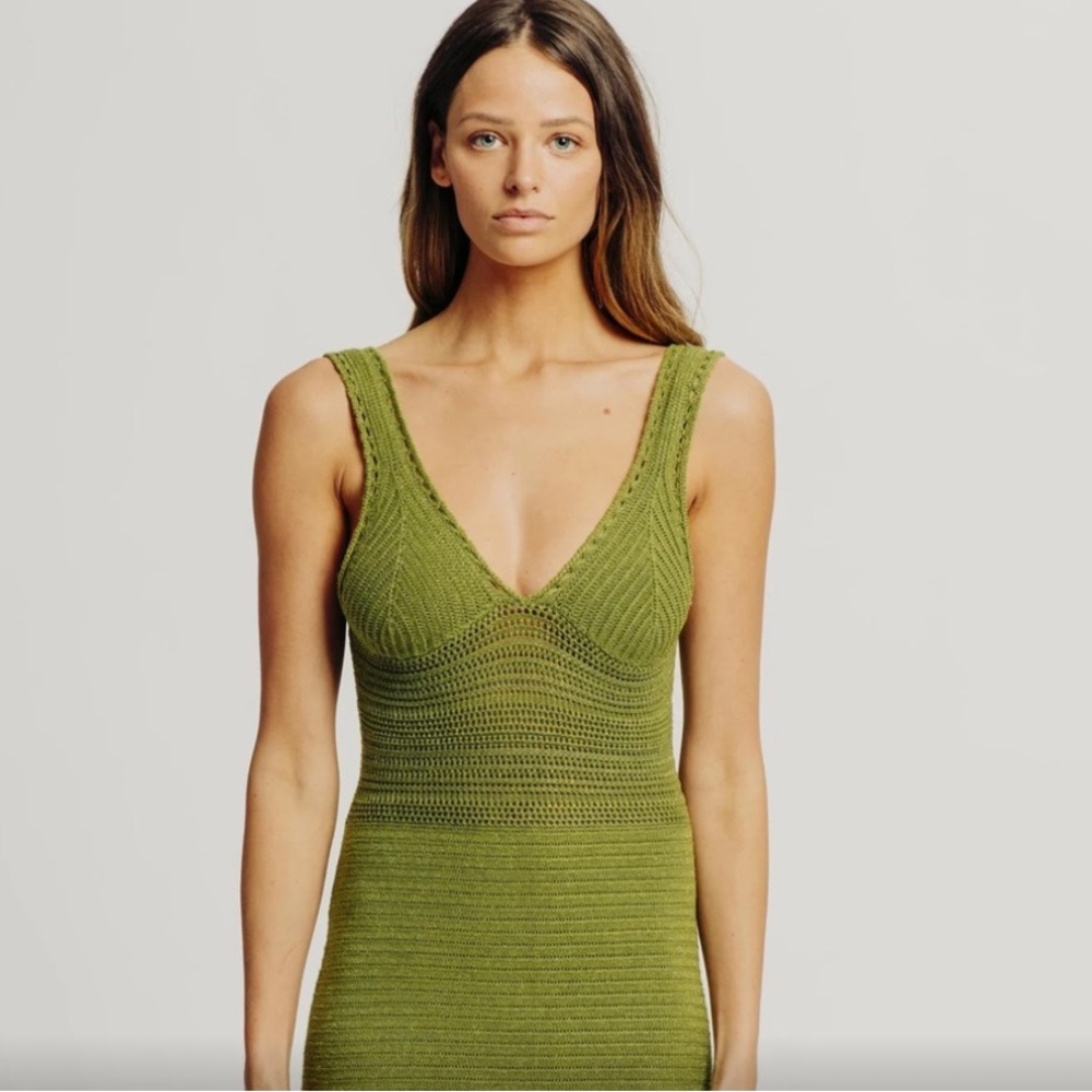 Ronny Kobo Collection Green Knit Dress - Picture 3 of 6